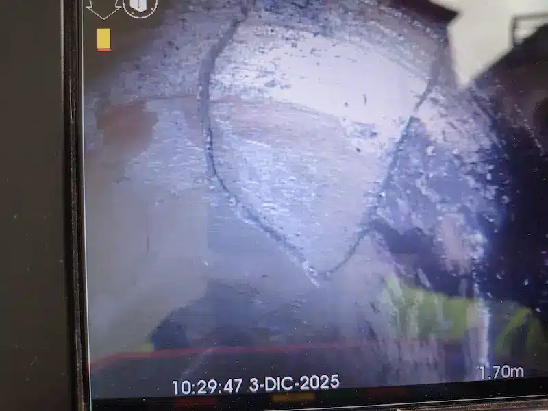 Inspección de tuberías con cámara TV